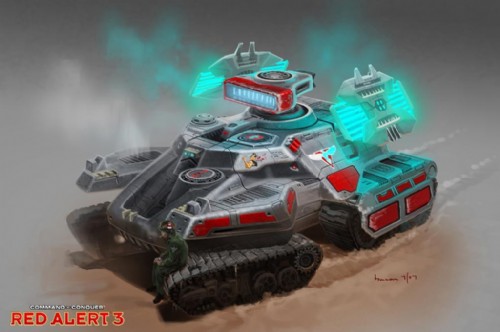 《红色警戒3》单位介绍：幻影坦克